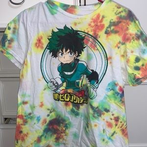 Medium Anime My Hero Academia Deku T-Shirt Tie-dyed